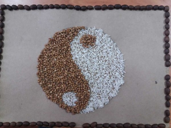 Аппликация крупами