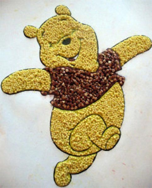 Аппликация из крупы для детей