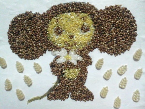 Поделки из круп для детей