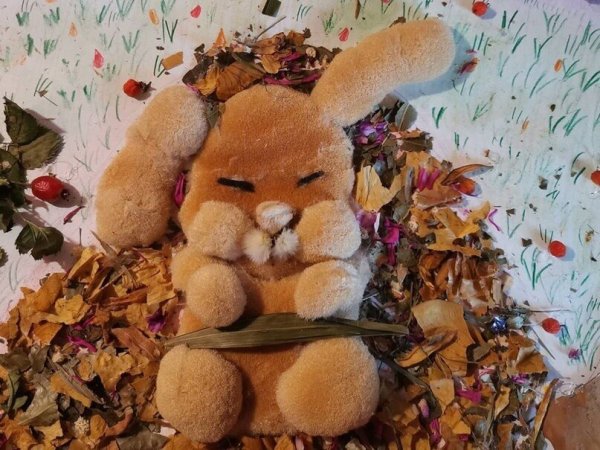 Зайка поделка осень