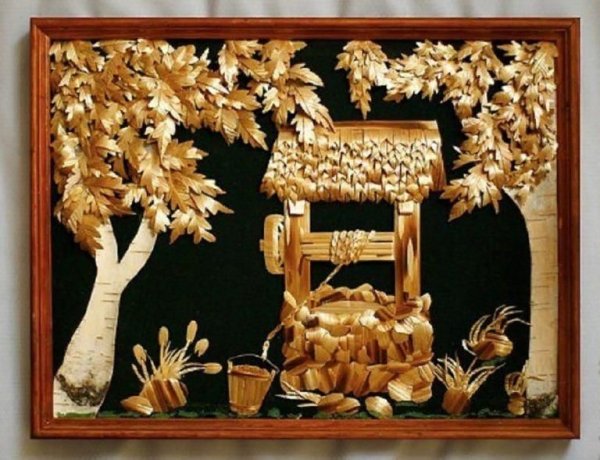 Панно из соломы