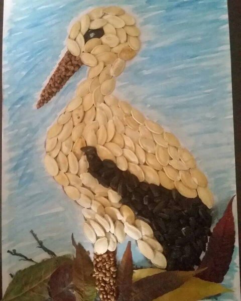 Аист поделка из природного материала