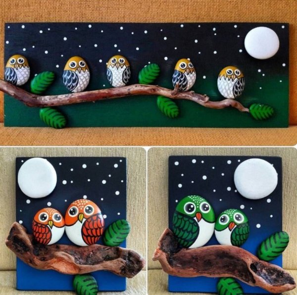 Аппликация из камушек