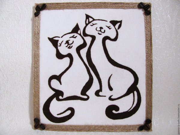 Панно из молотого кофе