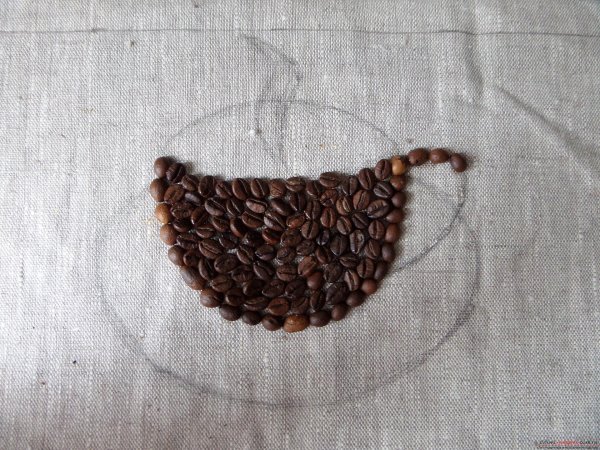 Панно из кофе на кухню