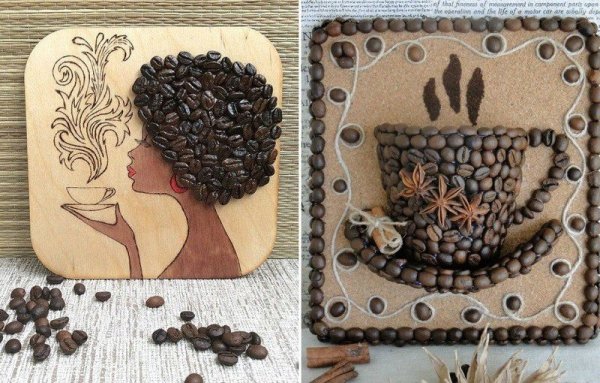 Поделки из кофейных зёрен своими руками