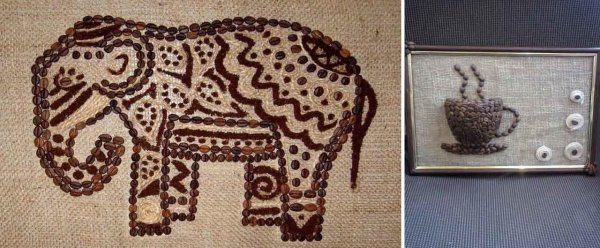 Картины из кофейных зерен