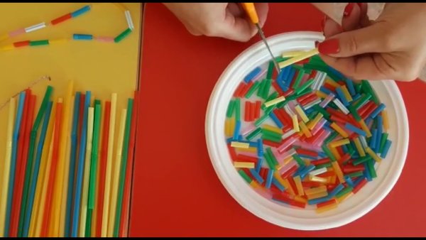 Поделки из соломинок