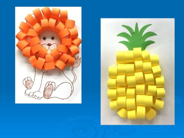 Объёмная аппликация из бумажных колечек