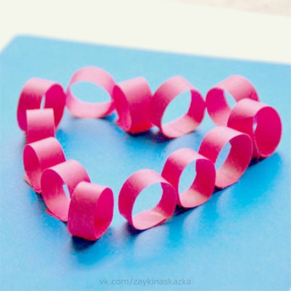 Аппликация из бумажных колечек