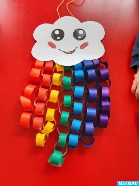 Радужная тучка поделка