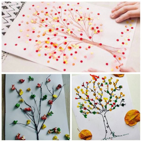 Аппликация из конфетти