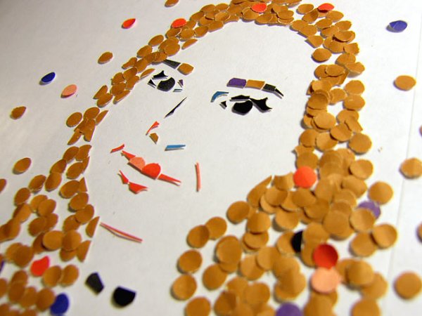 Аппликация из конфетти