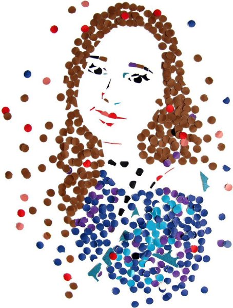 Портрет из нетрадиционных материалов