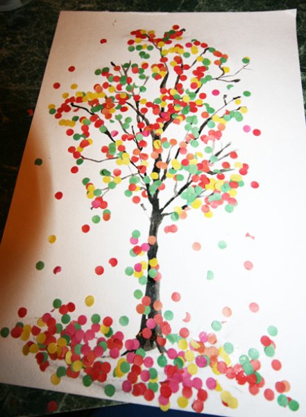 Дерево из конфетти