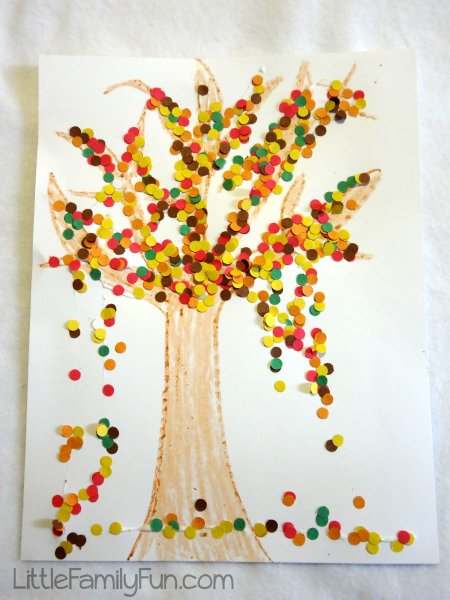 Поделка осеннее дерево в садик