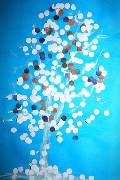 Аппликация из конфетти для детей