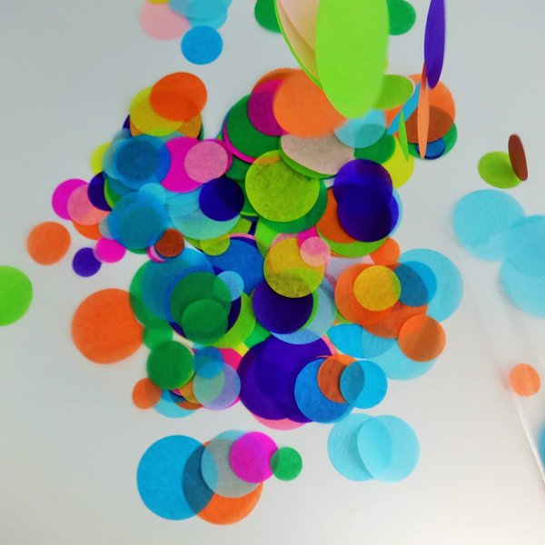 Елка из конфетти бумага