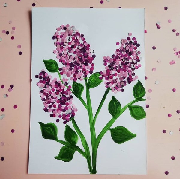 Сирень поделка для детей