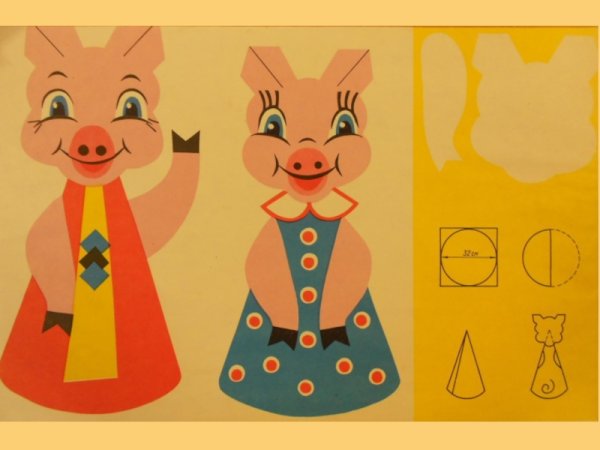 Игрушки из конусов и цилиндров для дошкольников