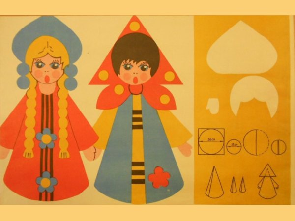 Кукла из бумажного конуса