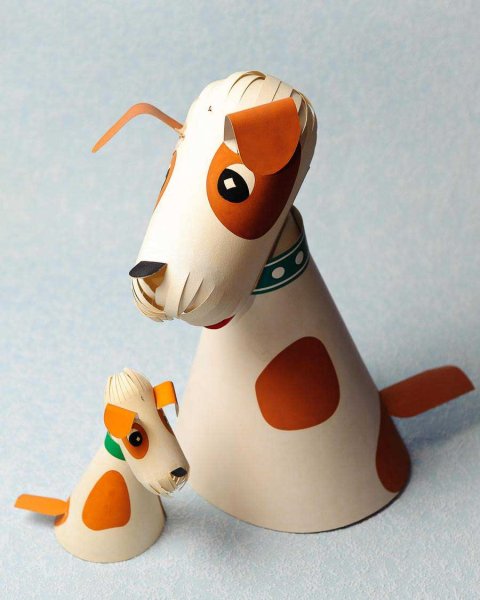 Игрушки из бумажных конусов