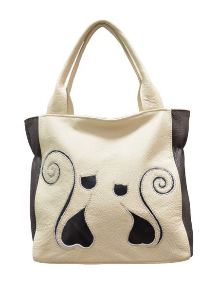 Кожаные сумки с аппликацией