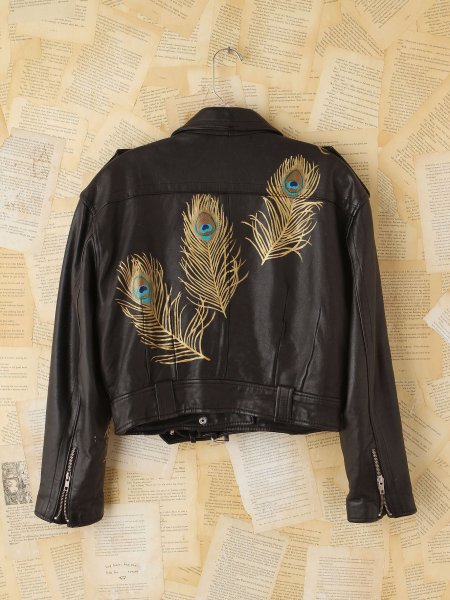 Расписанная кожаная куртка