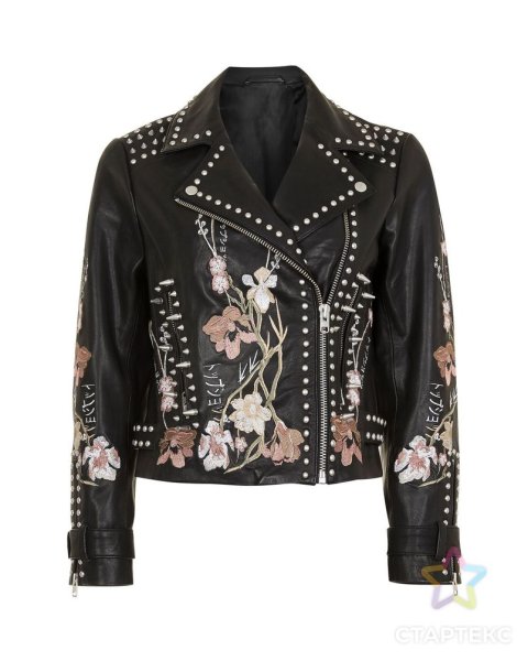 Расписанная кожаная куртка