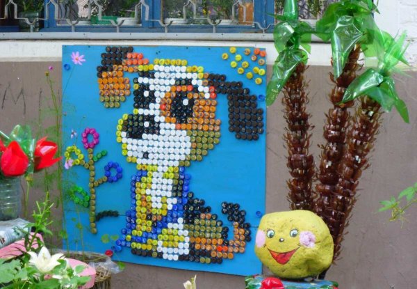 Мозаика из крышек