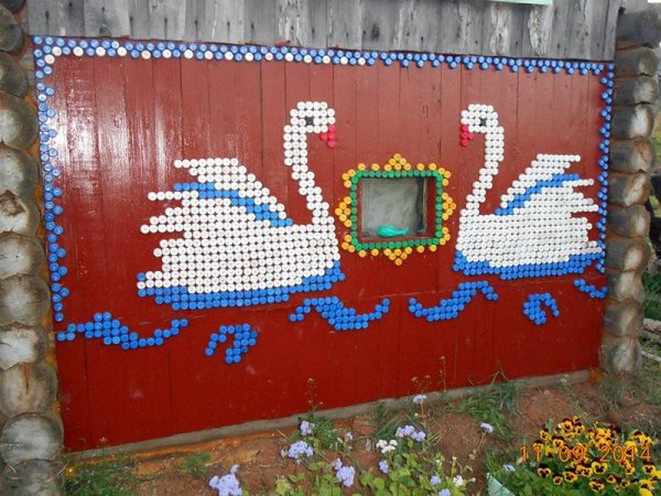 Мозаика из крышек