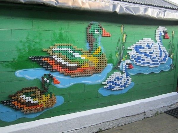 Мозаика из крышек