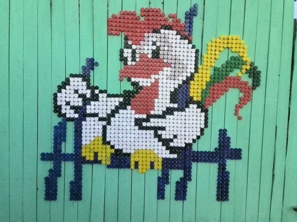 Мозаика из пробок