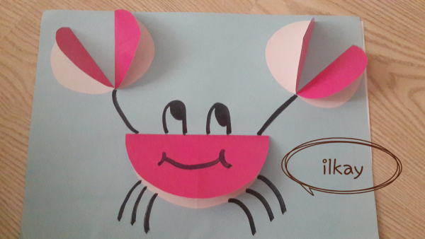 Аппликация из кружочков цветной бумаги