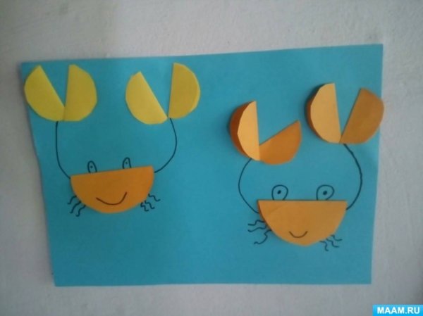 Аппликация из кругов 2 младшая группа