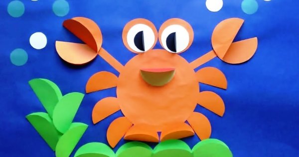 Аппликация из бумаги для детей