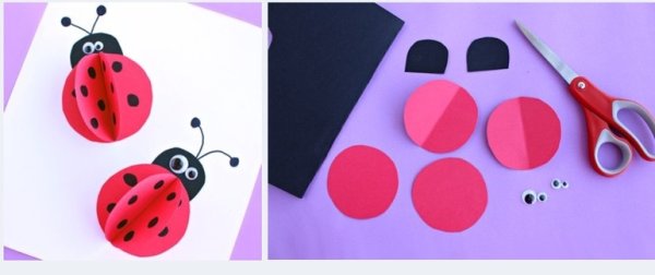 Аппликация краб из кругов