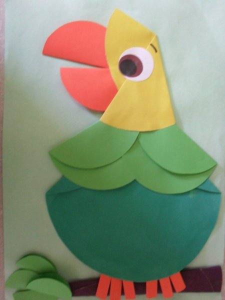 Аппликация из кружков цветной бумаги