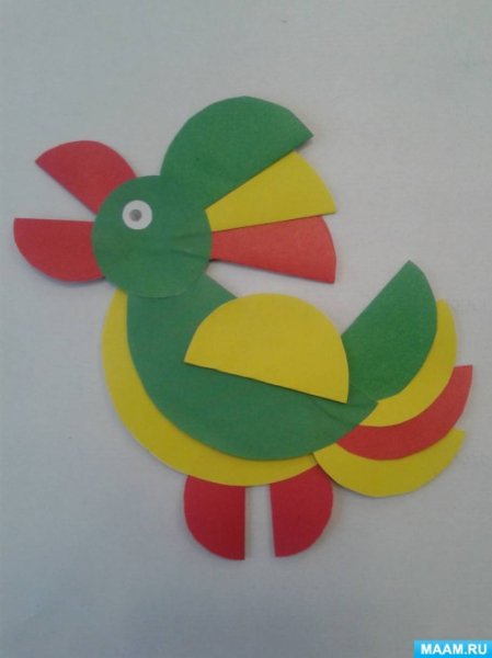 Аппликация из кругов для детей