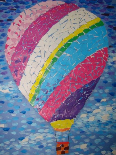 Обрывная аппликация мозайка