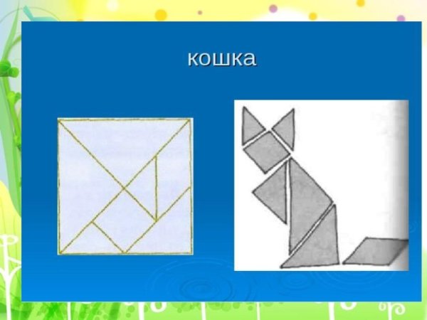 Фигурки из разрезанного квадрата