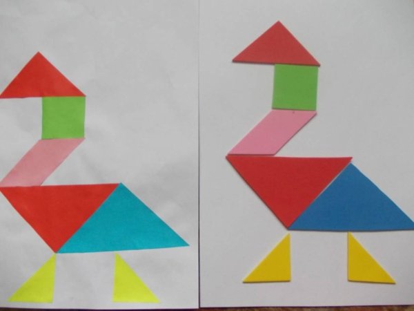 Аппликация из треугольников