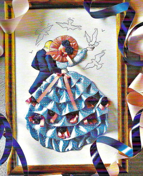 Объемная аппликация из ткани