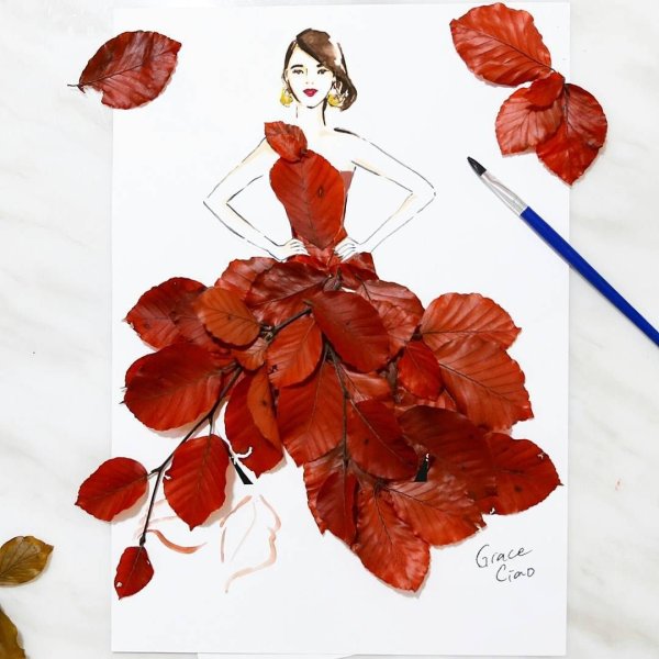 Аппликация из лепестков цветов