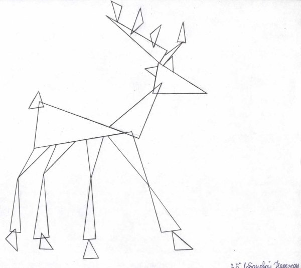 Фигуры животных из треугольников