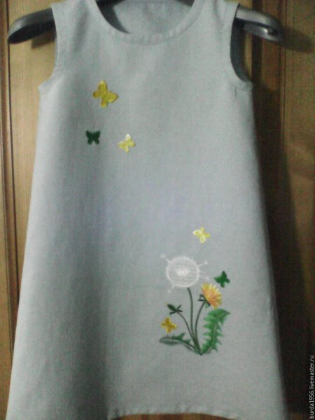 Льняное платье для девочки