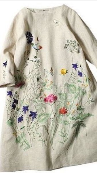 Льняное платье