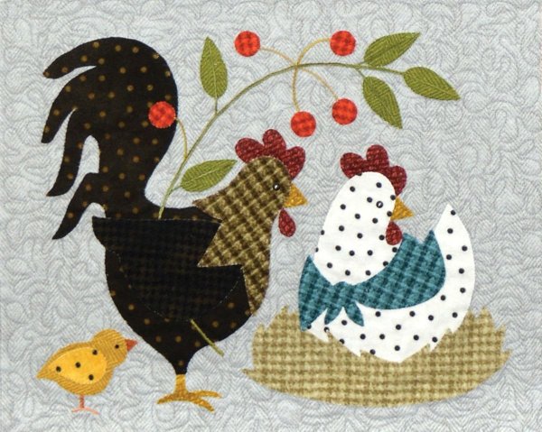 Лоскутная аппликация из ткани