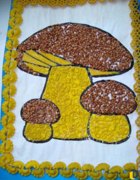 Аппликация крупами