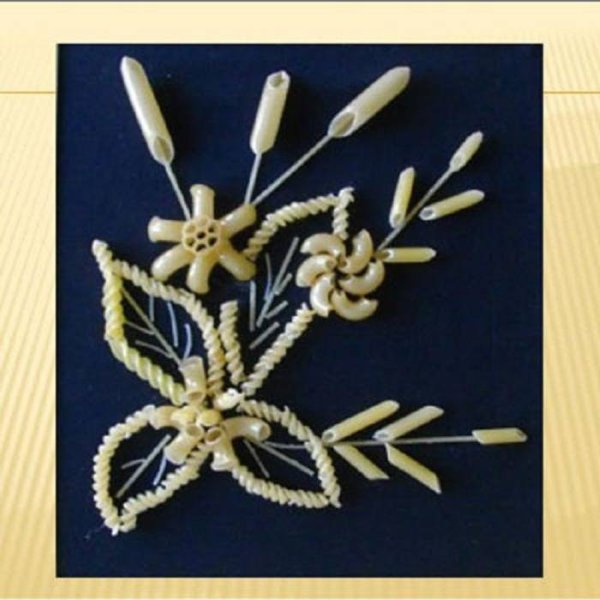 Аппликация из макаронных изделий для детей